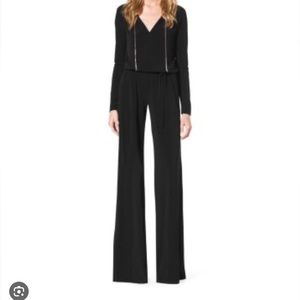 Michael Kors black wide leg jump suit